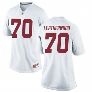 Women's Alabama Crimson Tide #70 Alex Leatherwood White Game NCAA College Football Jersey 2403XEIB5